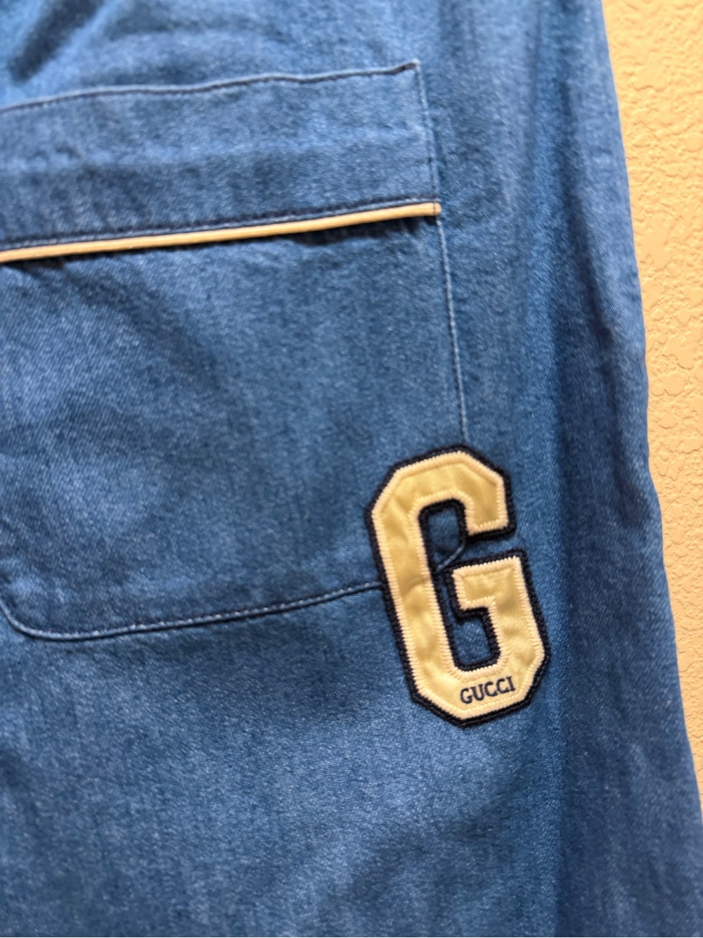 New Authentic Gucci G Logo Denim Shorts Size IT 52 / US L 34 - 38 Waist - Picture 3 of 12